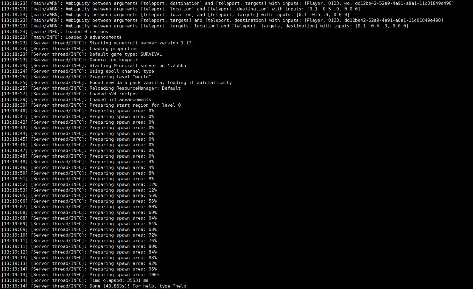 在ubuntu 16 04 搭建minecraft 服务器1 13 随遇而安